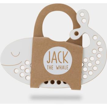 Milin Big Wooden Lacing Toy Whale Jack jucărie cu activități 9 cm x 19,5 cm x 0,7 cm 1 buc