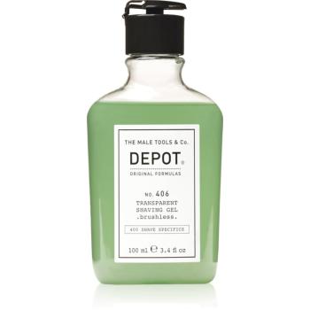 Depot No. 406 Transparent Shaving Gel gel pentru bărbierit brushless 100 ml