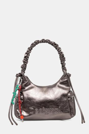 Kabelka Desigual HALF LOGO MONTVILLE DARK SI strieborná farba, 25WAXPAS