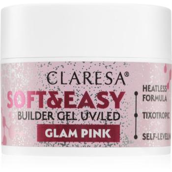 Claresa Soft&Easy Builder Gel gel de bază pentru unghii culoare Glam Pink 12 g