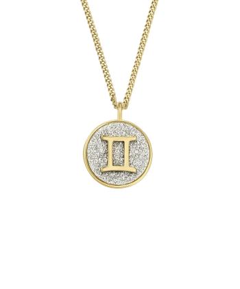 Fossil Colier placat cu aur cu semnul zodiacal Gemeni JOA00948710