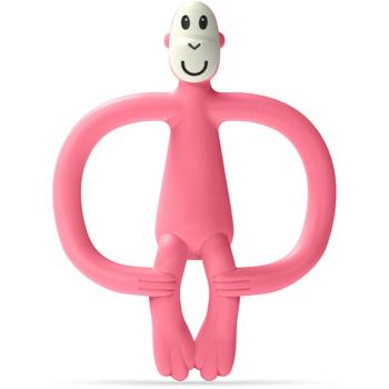 Matchstick Monkey Monkey Teether jucărie pentru dentiție perie 2 in 1 Pink 1 buc