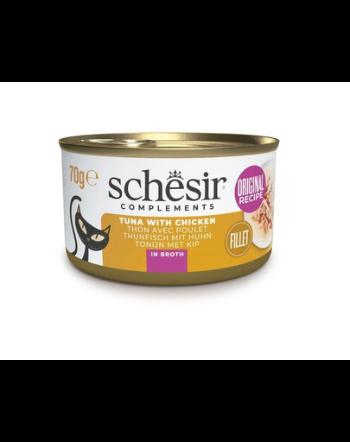 SCHESIR Ton cu pui in sos pentru pisici 70 g