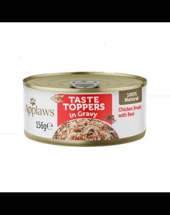 APPLAWS Taste Toppers Mancare umeda pentru caine adult, cu pui si vita in aspic 156 g