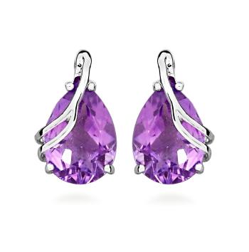 Silver Cat Cercei uimitori din argint cu ametist Colored Stones SC589