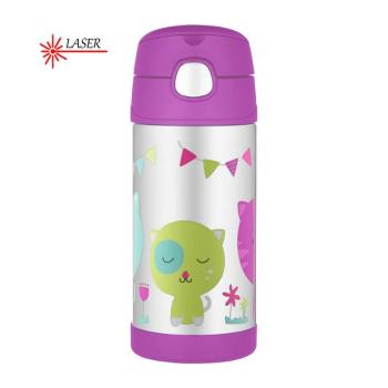 Thermos FUNtainer Termos cu pai pentru copii - pisică 355 ml