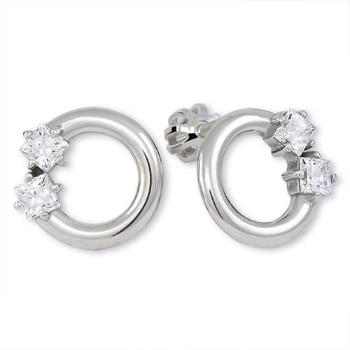 Brilio Silver Cercuri fine cu cristale 436 001 00491 04
