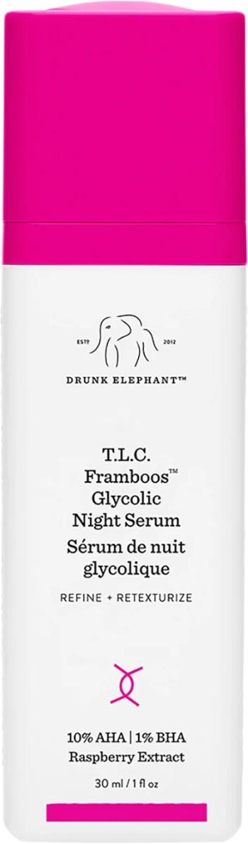 Drunk Elephant Ser facial de noapte T.L.C. Framboos (Glycolic Night Serum) 30 ml