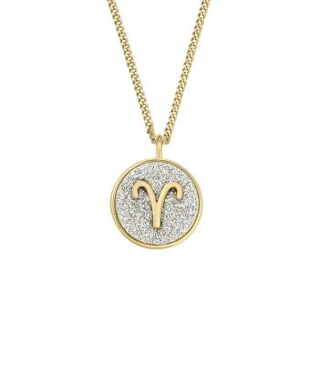 Fossil Colier placat cu aur cu semnul zodiacal Berbec JOA00946710
