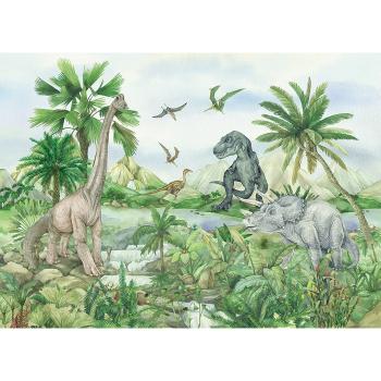 Tapet foto pentru copii Colourful Dino 252 x 182cm, 4 părți