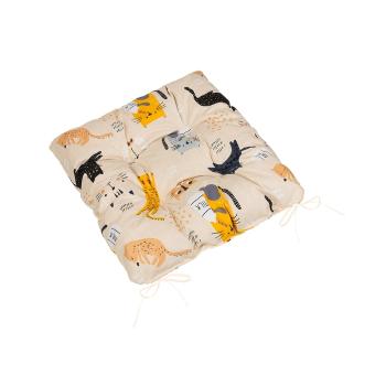 Bellatex Pernă de scaun Adéla matlasată Cat galben, 40 x 40 cm