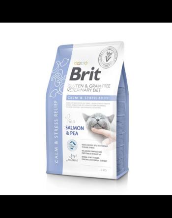 BRIT Grain Free Veterinary Diets Cat Calm Stress Relief Salmon Pea 2 kg hrana dietetica pentru pisici