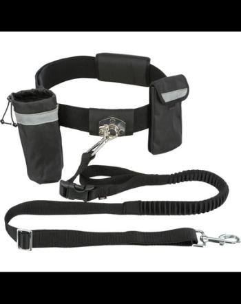 TRIXIE Curea de sold cu lesa pentru caine, negru