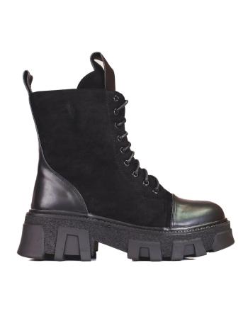 Pantofi negri clasici pentru femei cu toc plat