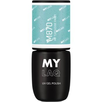 MYLAQ UV Gel Polish lac de unghii sub forma de gel culoare My Turquoise Party 5 ml