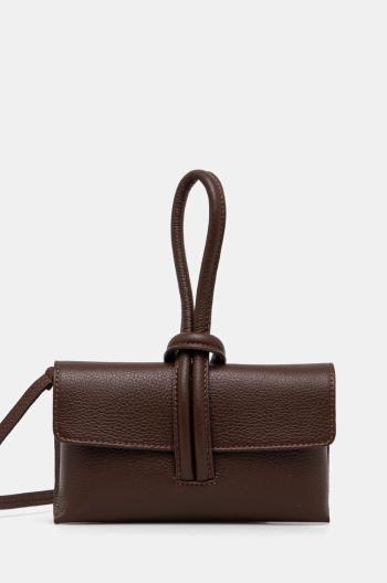 Kožená kabelka Answear Lab hnědá barva