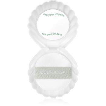 EcoTools Sea Gems Pearl Puff + Case oglinda cosmetica cu puf pentru pudră 1 buc