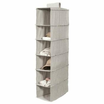 Organizator de haine suspendate Compactor OXFORD,30 x 18 x 94 cm, 6 compartimente