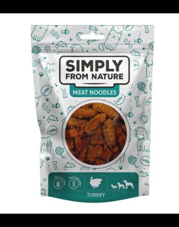 SIMPLY FROM NATURE Meat Noodles Recompensa din curcan pentru caini 80 g