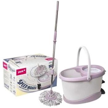 YORK Speed max rotační mop na podlahu, vědro s pedálem, teleskopická rukojeť (5903355108085)