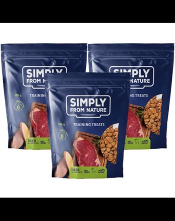 SIMPLY FROM NATURE Training Treats recompense pentru caini, cu carne de caprioara 3 x 300 g