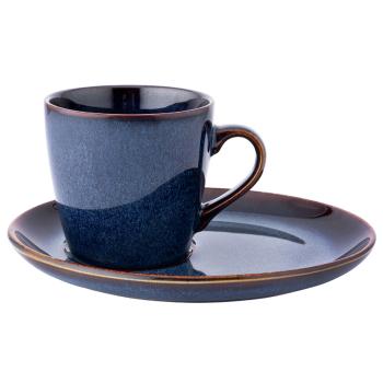 Altom Ceașcă ceramică cu farfurioară Reactive NavyBlue 310 ml