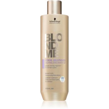 Schwarzkopf Professional Blondme Cool Blondes șampon pentru neutralizarea tonurilor de galben pentru parul blond cu suvite 300 ml