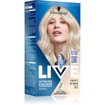 Schwarzkopf LIVE Intense Colour Culoare permanenta pentru par culoare B11 Frosty Blonde 2x60 ml