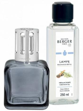 Maison Berger Paris Set cadou lampă catalitică Glacon gri + reumplere Pure White Tea 250 ml