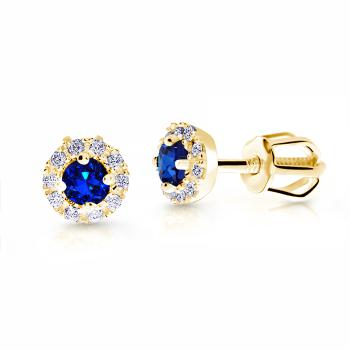 Cutie Jewellery Cercei fermecați din aur cu zirconi albaștri Z9002-3100-30-60-X-1