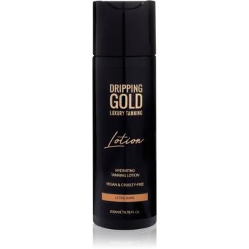 Dripping Gold Luxury Tanning Lotion lotiune hidratanta pentru bronzare pentru un bronz intens culoare Ultra Dark 200 ml