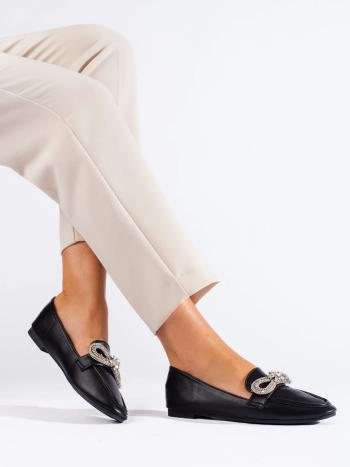 Pantofi de damă negri de designer fără toc pentru femei