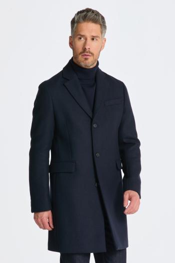 KABÁT GANT CLASSIC TAILORED FIT WOOL TOPCOAT NIGHT BLUE