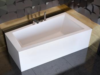 BESCO - Asymetrická vaňa INTIMA - Nožičky k vani - Bez nožičiek, Rozmer vane - 160 × 90 cm, Spôsob prevedenia - Ľavé VANINTI16L