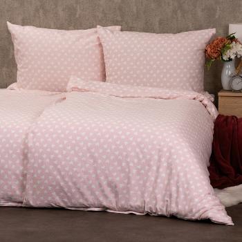 4Home Lenjerie de pat din flanel Pink Hearts , 140x 200 cm, 70 x 90 cm