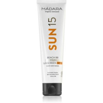 Mádara Beach BB crema de corp pentru protectie solara cu particule stralucitoare SPF 15 100 ml