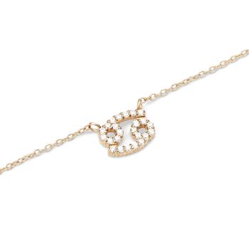 Daniel Wellington Colier stilat placat cu aur cu semnul zodiacal Rac Crystal Zodiac DW00400922