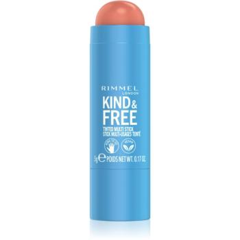 Rimmel Kind & Free machiaj multifuncțional pentru ochi, buze și față culoare 002 Peachy Cheeks 5 g