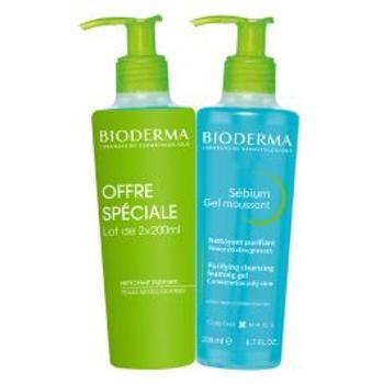 Bioderma Set de geluri spumante de curățare pentru ten mixt sau gras Sébium Gel Moussant Duo