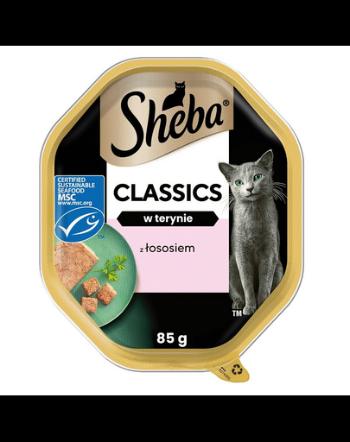 SHEBA Classics Hrana umeda pentru pisici, pate cu somon 85g