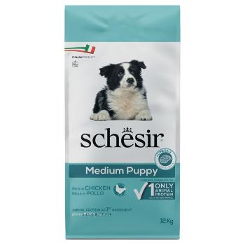 2x12kg Schesir Dog Medium Puppy csirke száraz kutyatáp