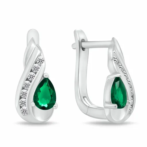 Brilio Silver Cercei rafinați din argint cu zirconii cubice EA1195WG