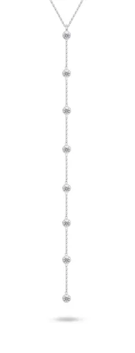 Brilio Silver Colier lung din argint cu zircon cubic NCL200W