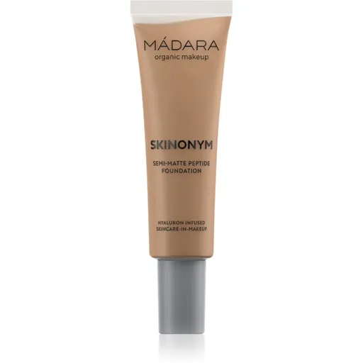 MÁDARA Skinonym Semi-Matte Peptide machiaj persistent cu peptide culoare #65 Warm Tan 30 ml