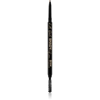 L.A. Girl Cosmetics Shady Slim creion pentru sprancene cu pensula culoare Warm Brown 0.08 g