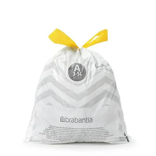 Brabantia PerfectFit Sort&Go/Touch saci de gunoi 647033, dimensiune A, 3-5 l, 20 buc, alb