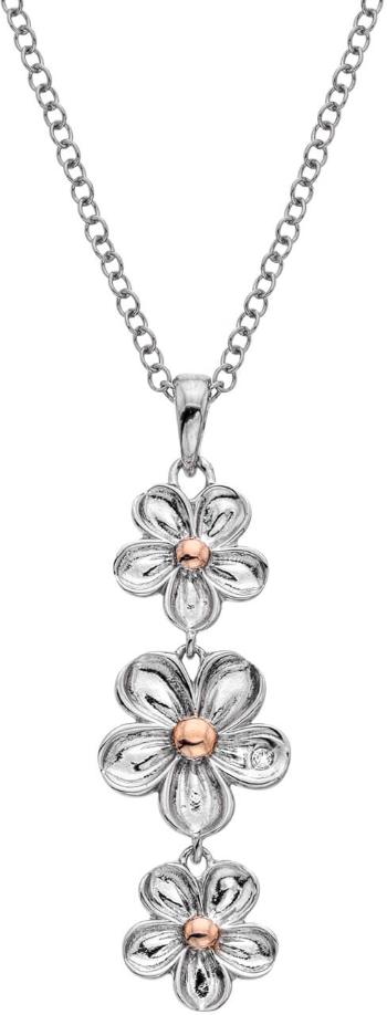 Hot Diamonds Colier cu flori de argint Forget me not DP748