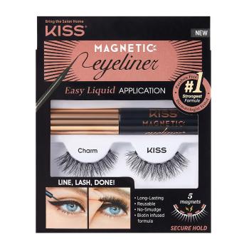 KISS Gene artificiale magnetice cu eyeliner 07 Charm (Magnetic Eyeliner & Lash Kit)