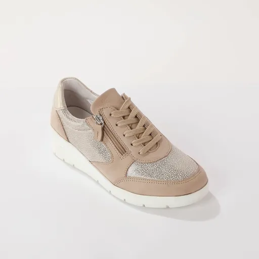 Adidași din piele cu inserții elastice