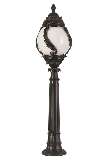 Lampadar de exterior, Opviq, 685AVN1210, Alb/Negru